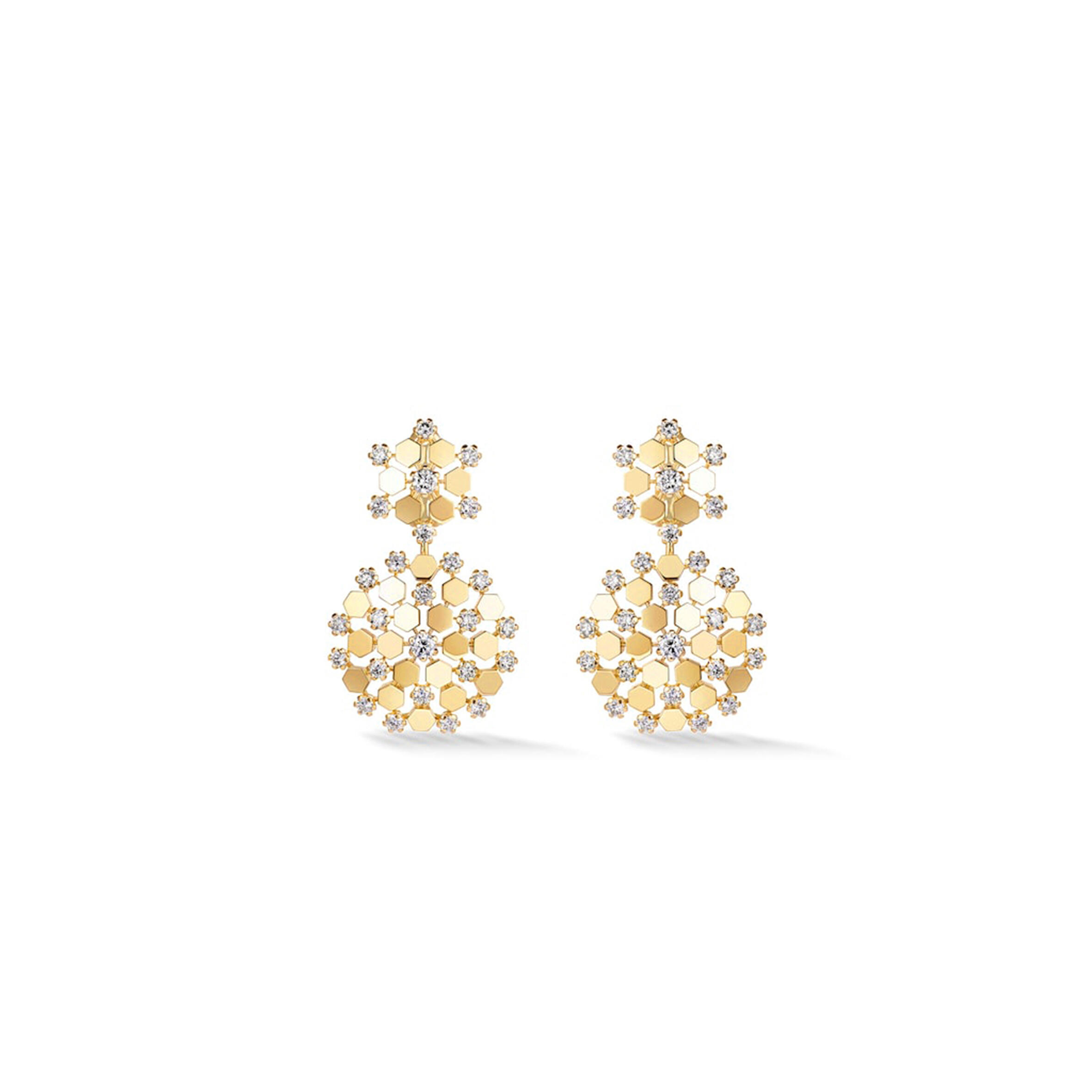 CHAUMET BEE DE EARRINGSROSE GOLD DIAMONDS 085407